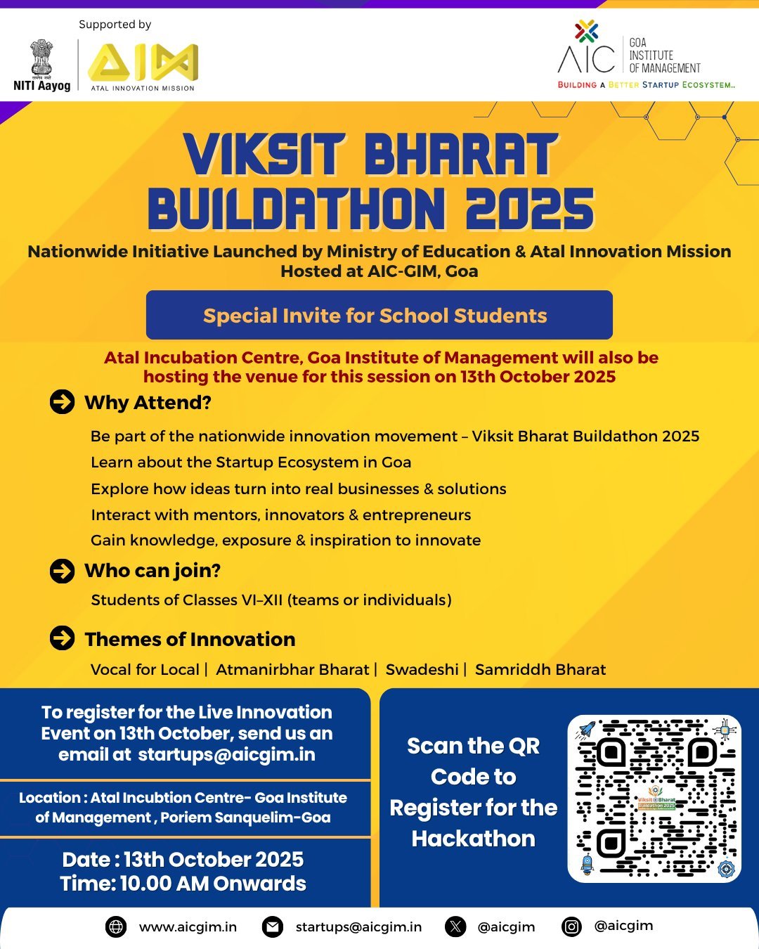 Ministry of Education Invites Students to Join Viksit Bharat Buildathon 2025