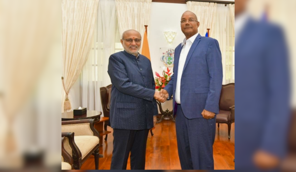 Vice-President C. P. Radhakrishnan Meets Seychelles President Dr Patrick Herminie at State House