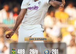 ভারতের বিরুদ্ধে দ্বিতীয় ক্রিকেট টেস্টে দক্ষিণ আফ্রিকা সুবিধাজনক অবস্থায় রয়েছে।