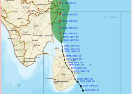 ঘূর্ণিঝড় ডিটোয়া আজ সকালের মধ্যেই উত্তর তামিলনাড়ু, পুদুচেরি এবং সংলগ্ন অন্ধ্রপ্রদেশ উপকূলের দিকে অগ্রসর হওয়ার সম্ভাবনা।