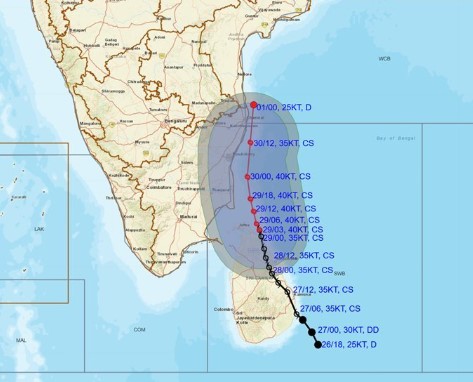 শ্রীলঙ্কায় সামুদ্রিক ঘূর্নিঝড় দিতওয়ার তান্ডবে মৃতের সংখ্যা বেড়ে হয়েছে ১৫৩।