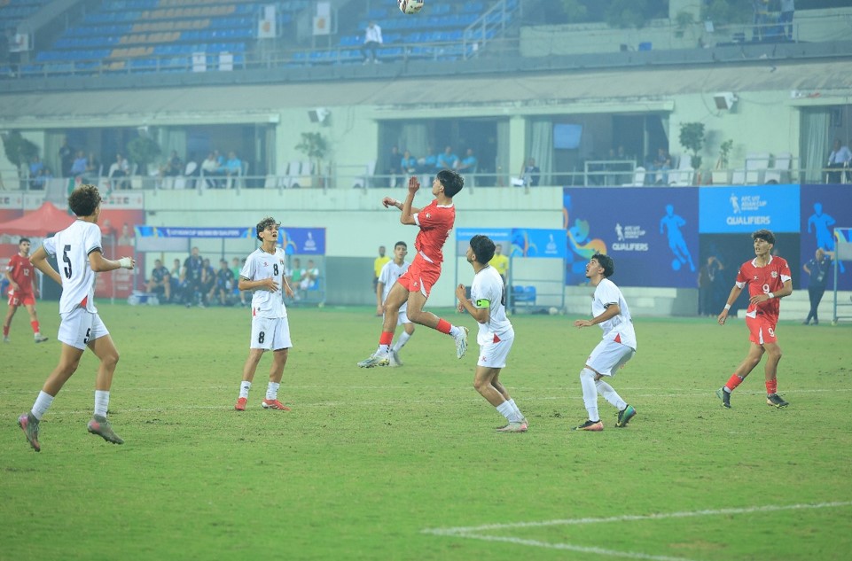 એશિયન ફૂટબોલ કોન્ફેડરેશન ક્વોલિફાયરની અમદાવાદમાં રમાયેલી લેબેનોન અને પેલેસ્ટાઇન વચ્ચેની મેચ ડ્રો