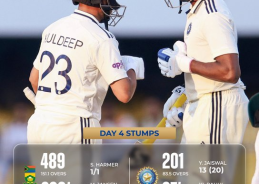 গুয়াহাটিতে  দ্বিতীয় ক্রিকেট টেস্ট ম্যাচ জয়ের জন্য দক্ষিণ আফ্রিকা ভারতের সামনে ৫৪৯ রানের লক্ষ্যমাত্রা রেখেছে।