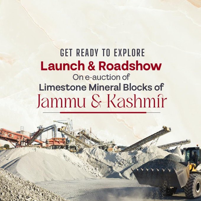 चूना पत्थर खनिज ब्लॉकों की 24 नवंबर को जम्मू में शुरू होगी पहली नीलामी