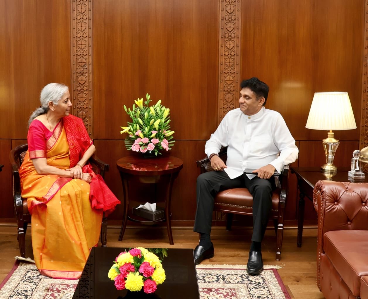 FM Nirmala Sitharaman & EAM Dr. S Jaishankar meets Sri Lanka opposition leader Sajith Premadasa in New Delhi