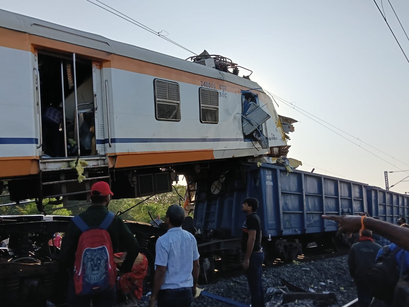 Six people died after a passenger train collides with goods train near Bilaspur in Chhattisgarh