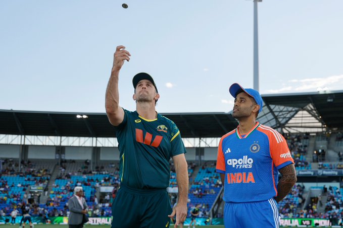 India Opt to Bowl First Against Australia in Third T20 at Hobart