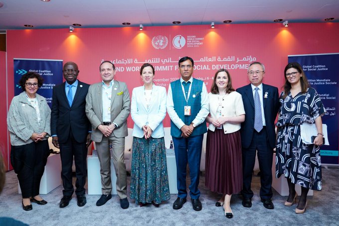 Labour & Sports Minister Highlights India’s Social Development Achievements at ILO and NITI Aayog Sessions in Doha