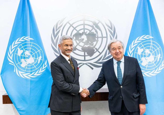 EAM Jaishankar meets UN Secretary-General Guterres in New York