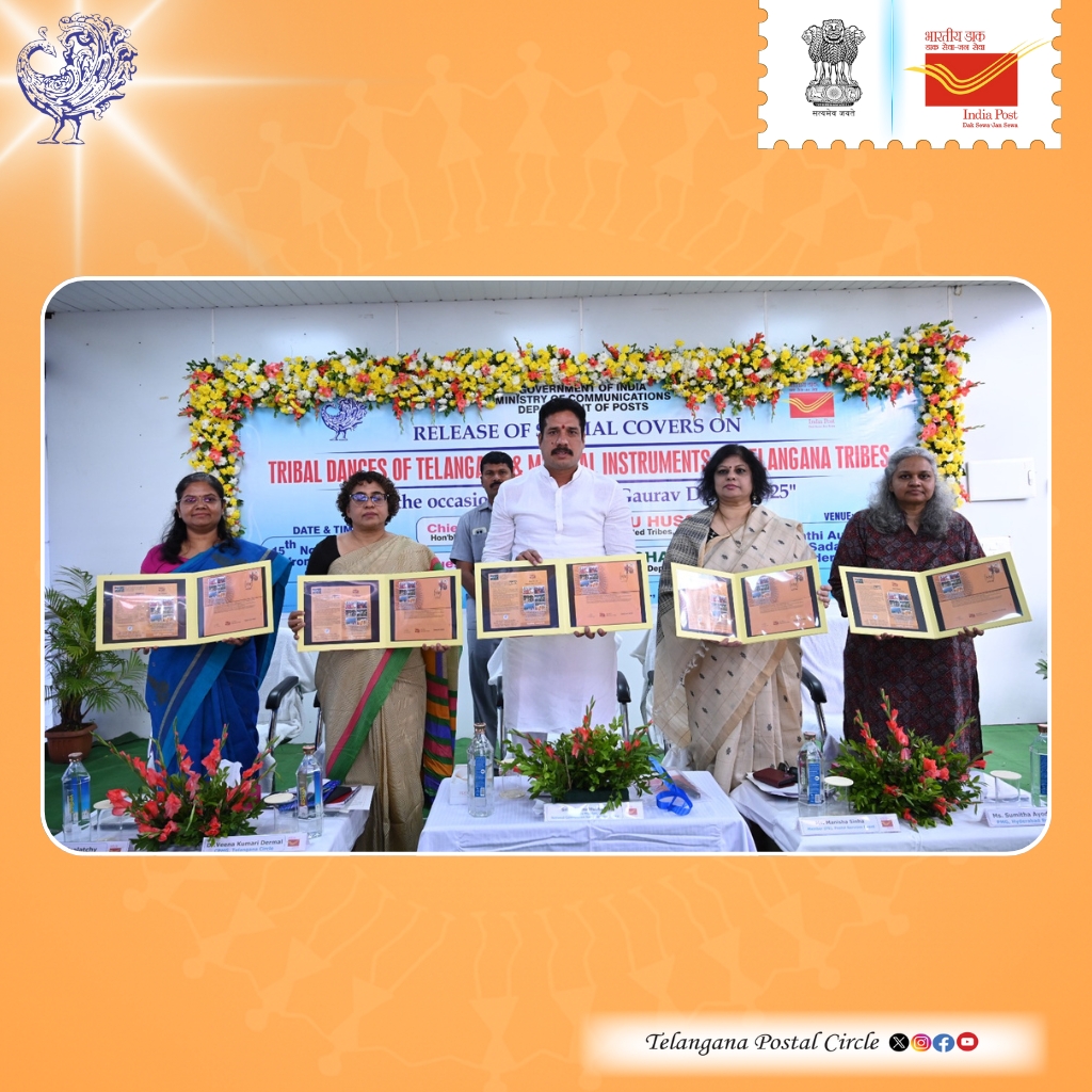 Telangana Postal Department Releases Special Covers on Janjatiya Gaurav Diwas