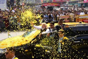 PM Modi arrives in Udupi for Koti Gita Lekhana Yajna and Gita Parayan