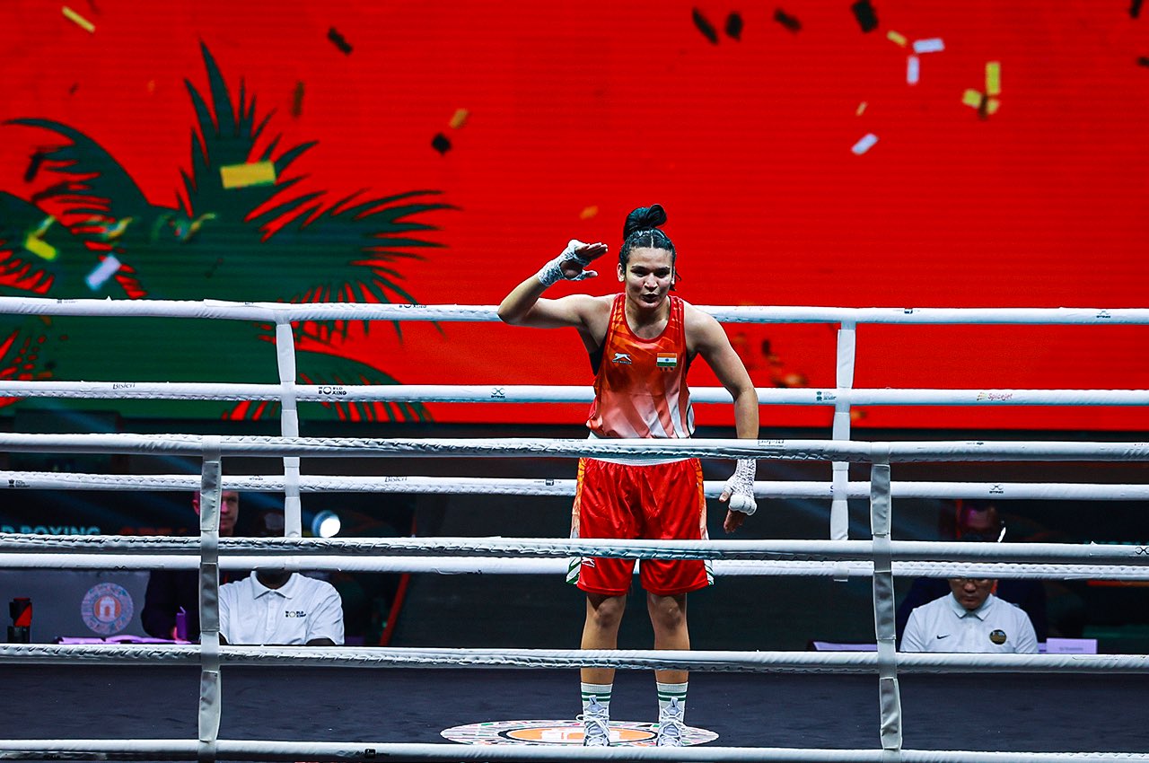 अरुंधति चौधरी 70 किलो भार वर्ग में विश्व मुक्केबाज़ी कप-2025 के फाइनल में प्रवेश किया