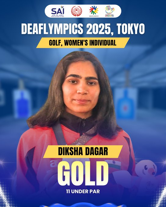 कर्णबधिरांच्या ऑलिंपिक स्पर्धेत भारतीय गोल्फपटू दीक्षा डागरनं पटकावलं सुवर्णपदक
