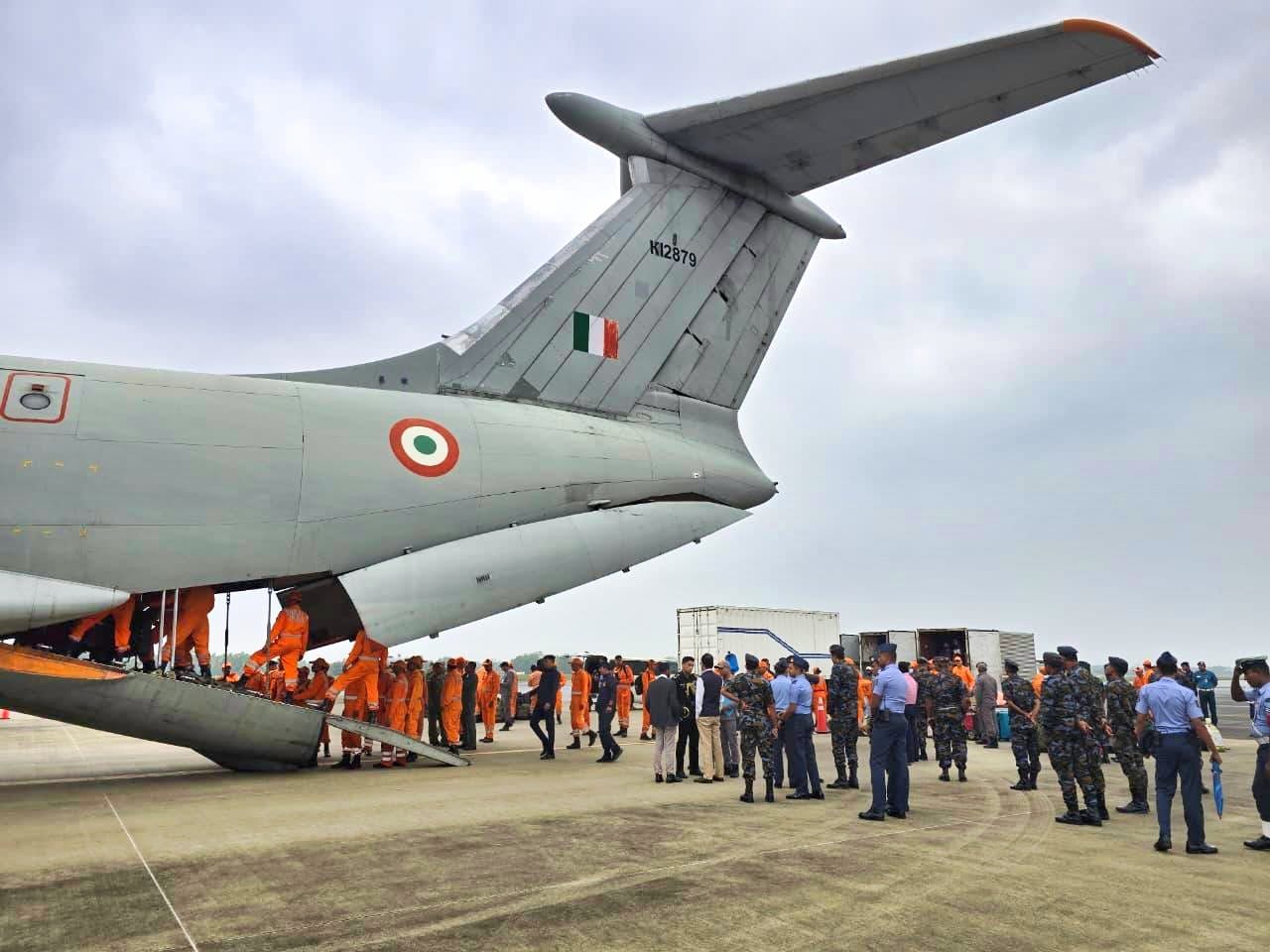 IAF Airlifts 300 NDRF Personnel, 35 Tonnes of Equipment for Domestic and Sri Lanka Relief