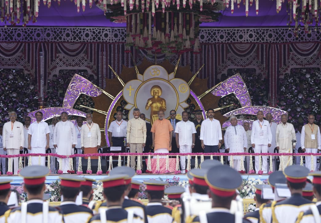 Vice President C. P. Radhakrishnan Attends Centenary Celebrations of Sri Sathya Sai Baba in Puttaparthi