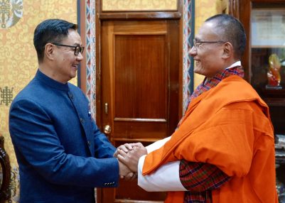 Kiren Rijiju meets Bhutan PM, highlights strong India-Bhutan ties