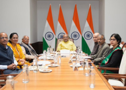 MSME Ministers Jitan Ram Manjhi and Shobha Karandlaje Meet Vice President CP Radhakrishnan