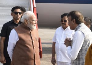 PM Narendra Modi visits under-construction bullet train station in Gujarat’s Surat 