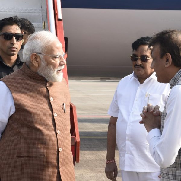PM Narendra Modi visits under-construction bullet train station in Gujarat’s Surat 