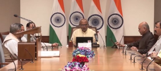 VP Radhakrishnan Administers Oath to Two New RS Members