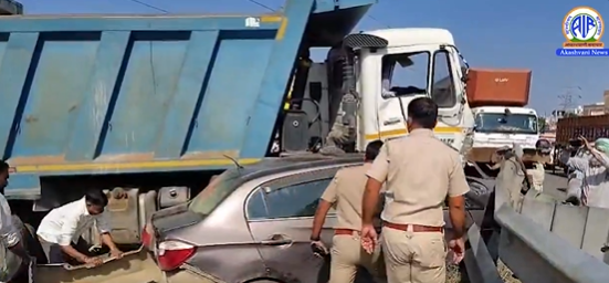 राजस्थान: जयपुर में एक डम्पर अनियंत्रित होकर कई वाहनों से टकराया, 14 लोगों की मौत