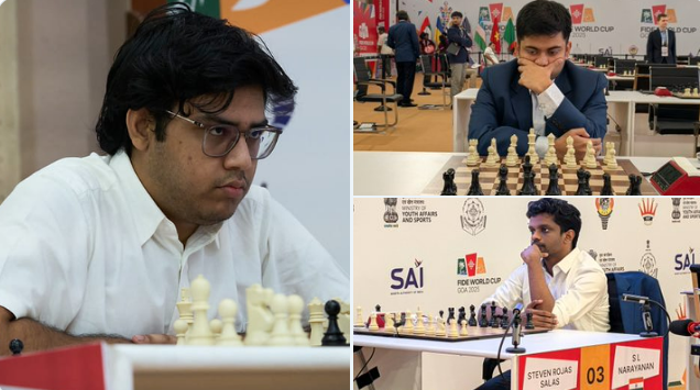 FIDE Chess WorldCup : नारायणन एस एल, दीप्तायन घोष, आरण्यक घोष यांचा दुसऱ्या फेरीत प्रवेश