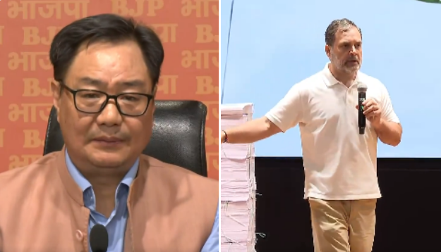 भाजपा नेते किरेन रिजीजू यांची राहुल गांधीवर टीका
