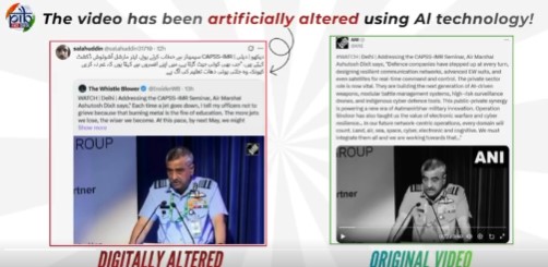 Government debunks fake video claiming Air Marshal Dixit made political remarks on Rafale Jets