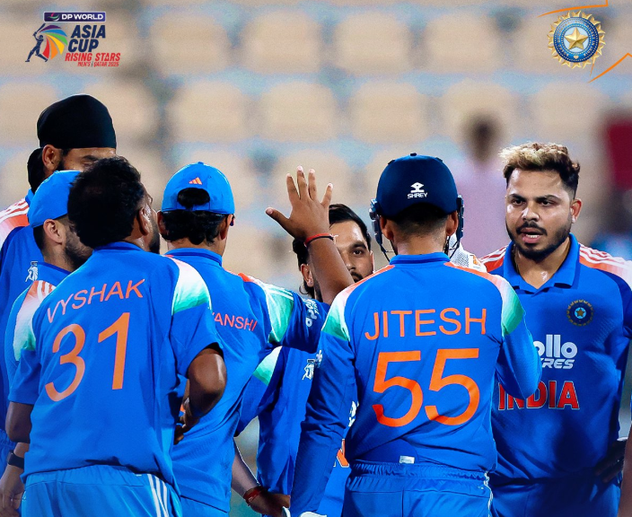 ક્રિકેટમાં, ભારત-A નો રાઇઝિંગ સ્ટાર્સ એશિયા કપ 2025 ટુર્નામેન્ટની સેમિફાઇનલમાં પ્રવેશ