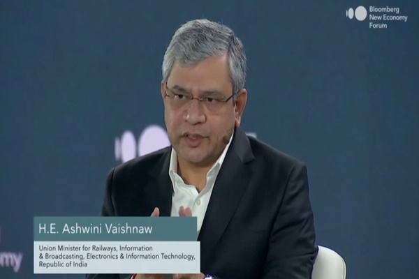 Union Minister Ashwini Vaishnaw Participates In Bloomberg New Economy Forum in Singapore