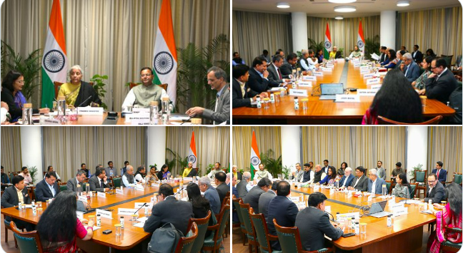 নৱম প্ৰাক্ বাজেট আলোচনাত বিশেষজ্ঞসকলৰ সৈতে মিলিত বিত্তমন্ত্ৰী নিৰ্মলা সীতাৰমন