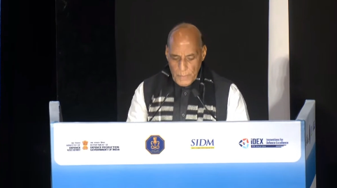 रक्षा मंत्री राजनाथ सिंह ने भारतीय नौसेना के स्वावलंबन सेमिनार के चौथे संस्करण को संबोधित किया