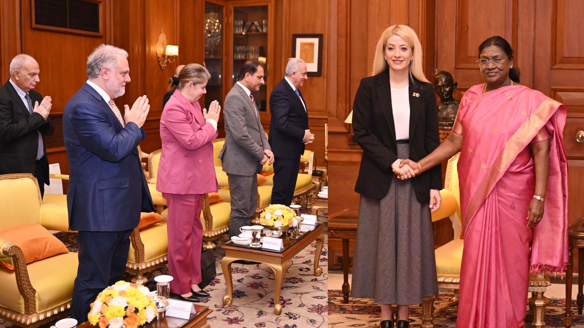 साइप्रस प्रतिनिधि सभा की अध्यक्ष अनीता डेमेत्रियु के नेतृत्व में एक संसदीय प्रतिनिधिमंडल ने राष्ट्रपति मुर्मु से मुलाकात की