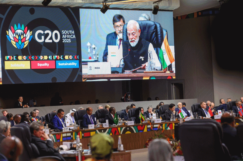 PM Modi Addresses G20 Summit on Inclusive Growth in Johannesburg