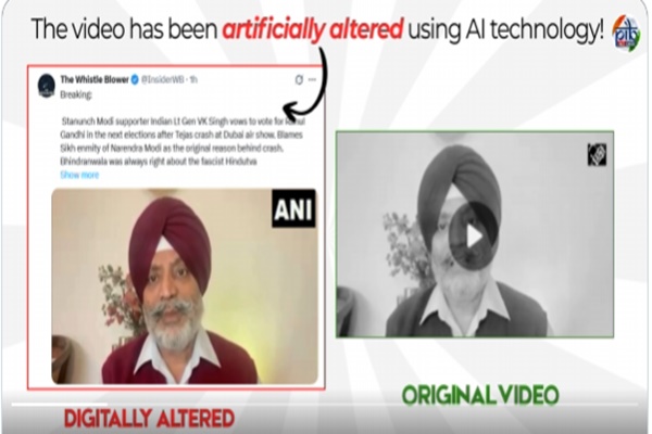 Govt debunks fake video of Lt Gen Dhillon circulated by Pakistani propaganda accounts