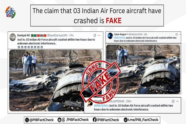 Govt refutes false report on IAF plane crashes