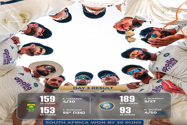 South Africa Beat India by 30 Runs in Kolkata Test
