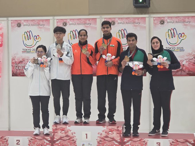 India Clinches Gold, Bronze in Shooting at Tokyo Deaflympics
