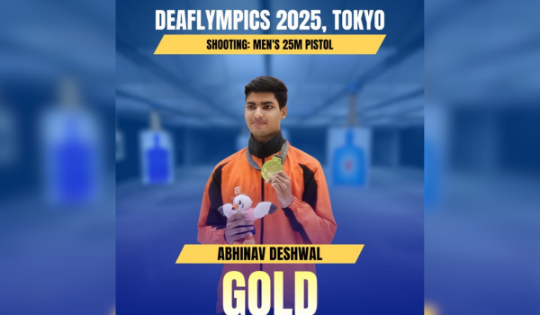 टोक्‍यो बधिर ओलंपिक: निशानेबाजी में अभिनव देशवाल के स्‍वर्ण के साथ भारत की तालिका में जुड़ा 15वां पदक