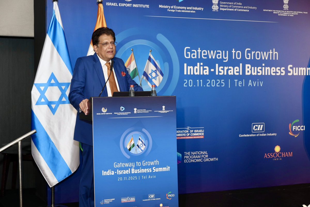Minister Piyush Goyal Invites Israeli Firms to Co-Develop and Co-Produce in India