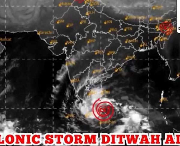 Cyclone Ditwah Approaches Tamil Nadu Coast; Red Alerts Issued