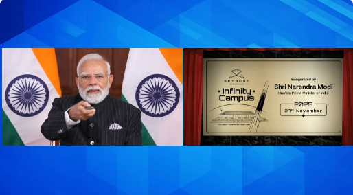 PM Modi Inaugurates Skyroot’s Infinity Campus, Highlights Space Reforms