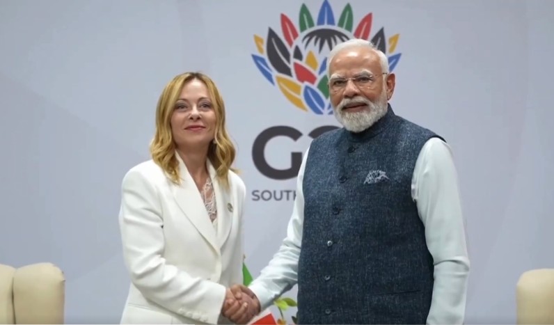 प्रधानमंत्री नरेन्‍द्र मोदी ने जोहान्‍सबर्ग में इटली की प्रधानमंत्री जॉर्जिया मेलोनी से मुलाकात की