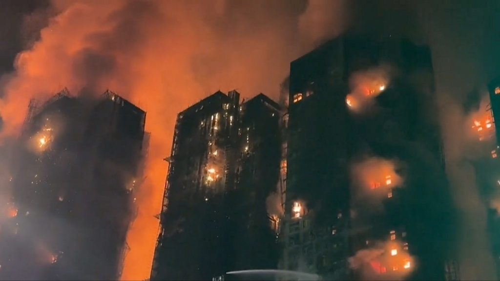 Hong Kong High-Rise Fire Kills 65, Rescue Operations Continue Amid Thick Smoke