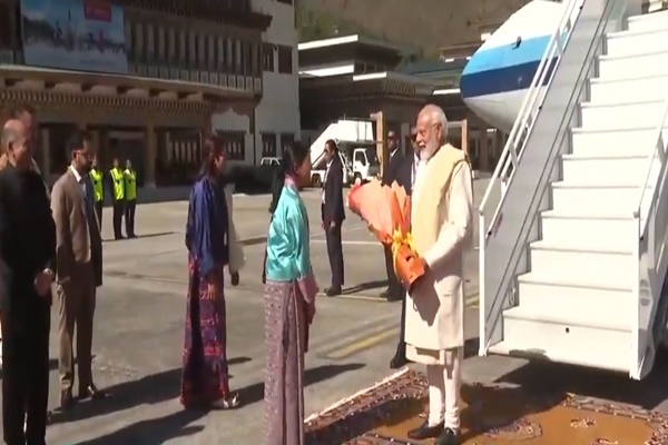 PM Modi Arrives in Bhutan for 70th Birth Anniversary Celebrations of Fourth King