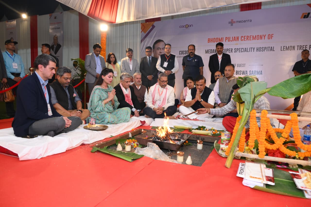 সৰুসজাইত তিনিটা বৃহৎ প্ৰকল্পৰ আধাৰশিলা স্থাপন মুখ্যমন্ত্ৰীৰ