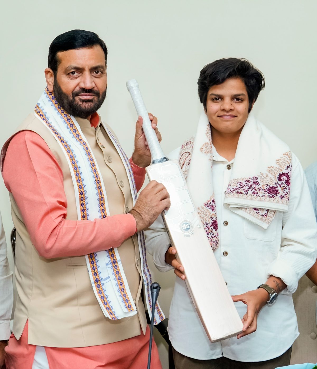 Haryana CM Nayab Singh Saini Felicitates Shafali Verma with ₹1.5 Crore Award