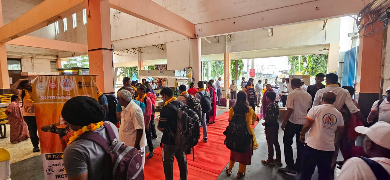 काशी तमिल संगमम के लिए कन्याकुमारी से विशेष ट्रेन रवाना, 218 प्रतिनिधि वाराणसी पहुंचेंगे