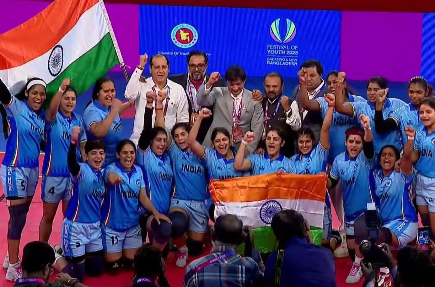 ঢাকায় মহিলা কাবাডি বিশ্বকাপের ফাইনালে ভারত, চীনা তাইপেইকে হারিয়ে চ্যাম্পিয়ান হয়েছে