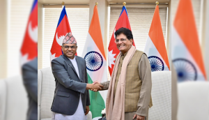 कल नई दिल्ली में वाणिज्य मंत्री पीयूष गोयल ने नेपाली समकक्ष अनिल कुमार सिन्हा के साथ बैठक की